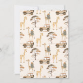 ワイルドサファリ動物おむつラッフルチケットカード 招待状 (裏面)