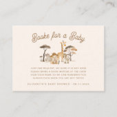 ワイルドサファリ動物のベビー エンクロージャーカード (正面)