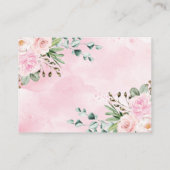 ワイルドサファリ動物女の子の赤ちゃんシャワーおむつラッフル エンクロージャーカード (裏面)