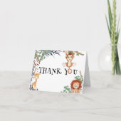 ワイルドサファリ動物感謝カード サンキューカード (正面)