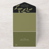 ワイルドサファリ大きな猫結婚ズ オールインワン招待状 (外側)