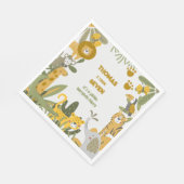 ワイルドサファリ子供の誕生日 スタンダードランチョンナプキン (角)