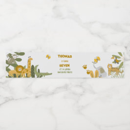 ワイルドサファリ子供の誕生日 ペットボトルラベル