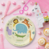 ワイルドサファリ子供の誕生日 ペーパープレート (パーティー)