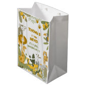 ワイルドサファリ子供の誕生日 ミディアムペーパーバッグ (正面アングル)