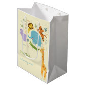 ワイルドサファリ子供の誕生日 ミディアムペーパーバッグ (正面アングル)
