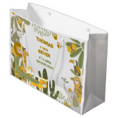 ワイルドサファリ子供の誕生日 ラージペーパーバッグ (正面アングル)