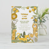 ワイルドサファリ子供の誕生日 招待状 (スタンド正面)