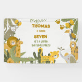 ワイルドサファリ子供の誕生日 横断幕 (横)