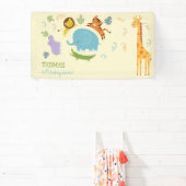 ワイルドサファリ子供の誕生日 横断幕 (インサイチュ)