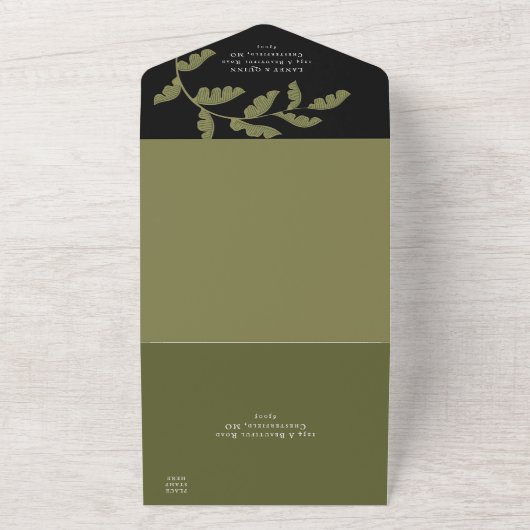 ワイルドサファリ ビッグキャッツ ウェディング オールインワン招待状 (外側)