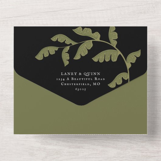 ワイルドサファリ ビッグキャッツ ウェディング オールインワン招待状 (裏面)