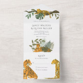ワイルドサファリ ビッグキャッツ ウェディング オールインワン 招待状 (内側)