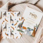 ワイルドサファリ 2歳の誕生日招待状 招待状