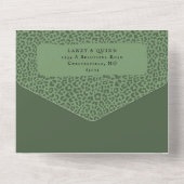 ワイルドサファ結婚リ大きな猫ズオールインワン招待状 オールインワン招待状 (裏面)