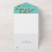 ワイルドサファ結婚リ大きな猫ズオールインワン招待状 オールインワン招待状 (外側)