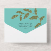 ワイルドサファ結婚リ大きな猫ズオールインワン招待状 オールインワン招待状 (裏面)