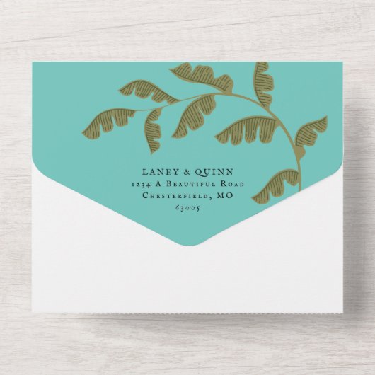 ワイルドサファ結婚リ大きな猫ズオールインワン招待状 オールインワン招待状 (裏面)