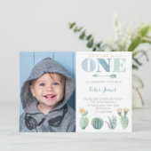 ワイルドサボテン第1誕生日パーティーfor Boy 招待状 (スタンド正面)