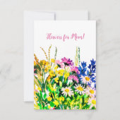 ワイルドサマーフラワーズハッピーバースデーカード サンキューカード (正面)