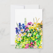 ワイルドサマーフラワーズハッピーバースデーカード サンキューカード (裏面)