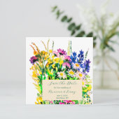 ワイルドサマー花の結婚式場面をおさえる 案内状 (スタンド正面)