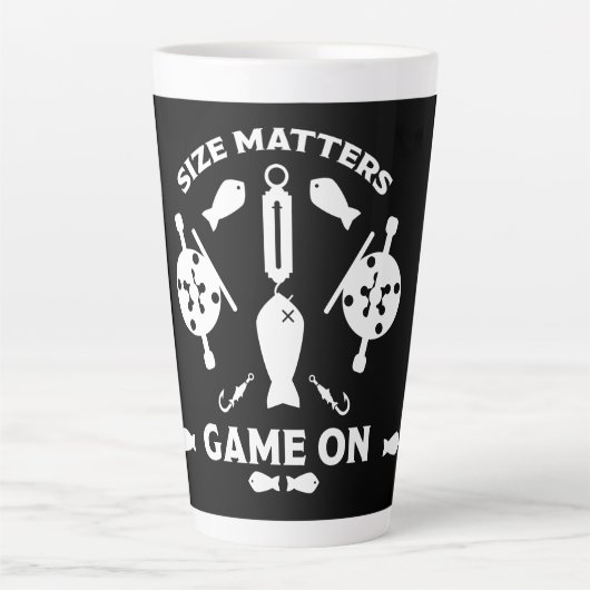 ワイルドサーモン魚釣り カフェラテマグ (正面)