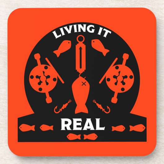 ワイルドサーモン魚釣り コースター (正面)