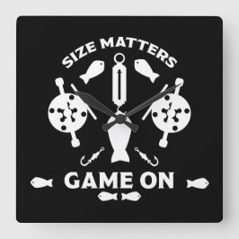 ワイルドサーモン魚釣り スクエア壁時計