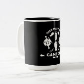 ワイルドサーモン魚釣り ツートーンマグカップ (正面左)