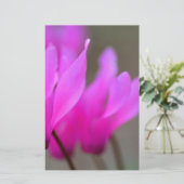 ワイルドシクラメンマクロ 便箋 (スタンド正面)