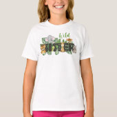 ワイルドシスターサファリジャングル誕生日ファミリーマッチング Tシャツ (正面)