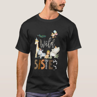 ワイルドシスター生まれズーワイルドセカンドバースデーサファリジュン Tシャツ
