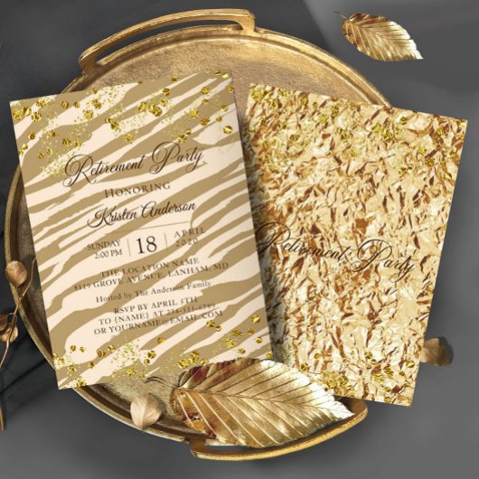 ワイルドシモダンックリタイアメントパーティの招待状 招待状