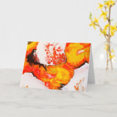 ワイルドシルバーとオレンジアルコールイン絵画クの カード (黄色い花)