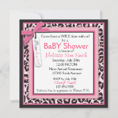 ワイルドシング招待状スクエアピンク 招待状 (裏面)