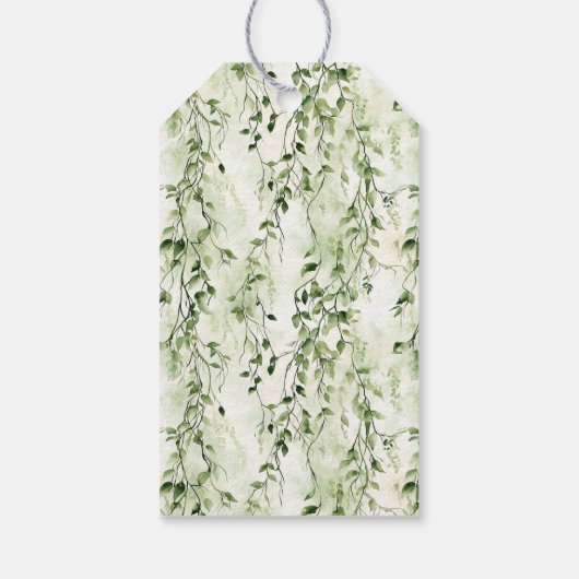 ワイルドジャングルグリーンアイビーヒョウ誕生日 ギフトタグ (裏面)