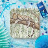 ワイルドジャングルグリーンアイビーヒョウ誕生日 ペーパープレート (パーティー)