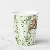 ワイルドジャングルグリーンアイビーヒョウ誕生日 紙コップ (右)