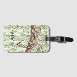 ワイルドジャングルグリーンアイビーヒョウ ラゲッジタグ