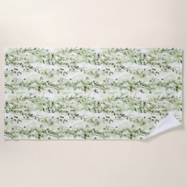 ワイルドジャングルグリーンアイビー ビーチタオル