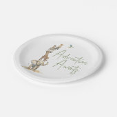 ワイルドジャングルサファリアドベンチャーが赤ちゃんシャワーを待つ ペーパープレート (アングル)