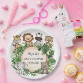 ワイルドジャングルサファリアニマルズ1st誕生日パーティー ペーパープレート (パーティー)