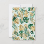 ワイルドジャングルサファリグリーン金ゴールド2nd誕生日 招待状 (裏面)