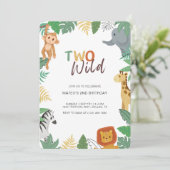 ワイルドジャングルサファリセカンドバースデーパーティー 招待状 (スタンド正面)