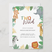 ワイルドジャングルサファリセカンドバースデーパーティー 招待状 (正面)
