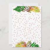 ワイルドジャングルサファリベビーアニマルグリネリー誕生日 招待状 (裏面)