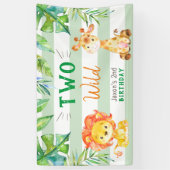 ワイルドジャングルサファリボーイズ第二誕生日パーティー 横断幕 (縦)