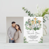 ワイルドジャングルサファリ動物トロピカルベイビーシャワー サンキューカード (スタンド正面)