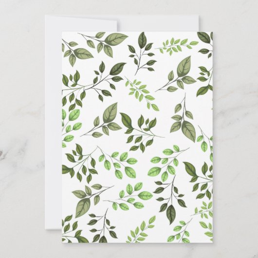 ワイルドジャングルサファリ男の赤ちゃんシャワー 招待状 (裏面)